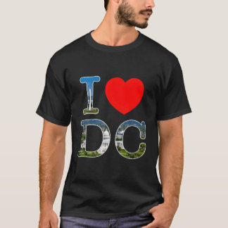 I He Liebe Washington Wa DC Schriftart T-Shirt