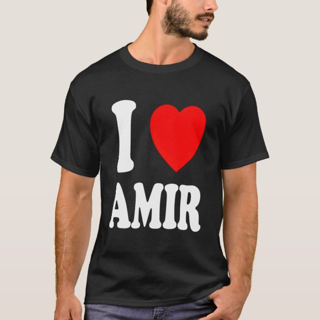 I He Love Amir Spouse Married T-Shirt (Vorderseite)