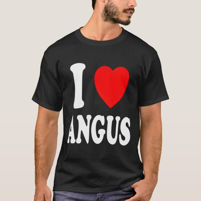 I He Love Angus Spouse Married T-Shirt (Vorderseite)