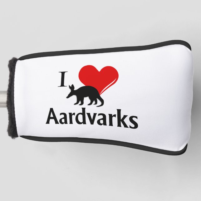 I Heart Aardvarks Golf Headcover (Vorderseite)