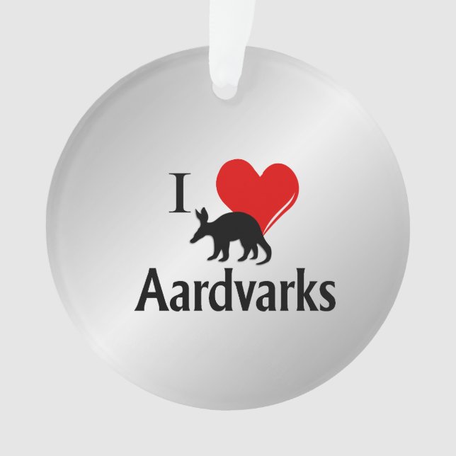 I Heart Aardvarks Ornament (Vorderseite)