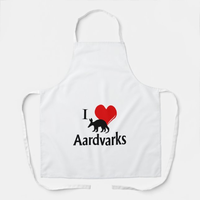 I Heart Aardvarks Schürze (Vorderseite)