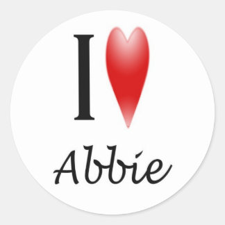 I Heart Abbie Runder Aufkleber