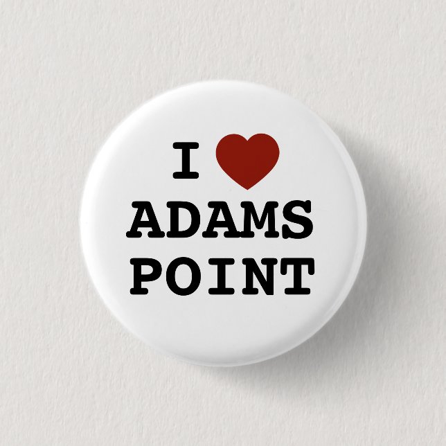 I heart Adams Point Button (Vorderseite)