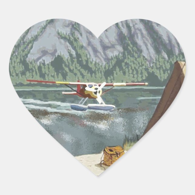 I Heart Alaska Herz-Aufkleber (Vorderseite)