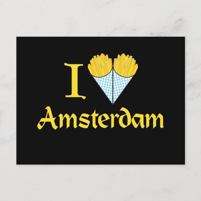 I Heart Amsterdam Postkarte (Vorderseite)