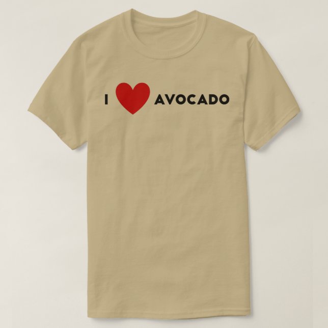 I Heart Avocado T-Shirt (Design vorne)