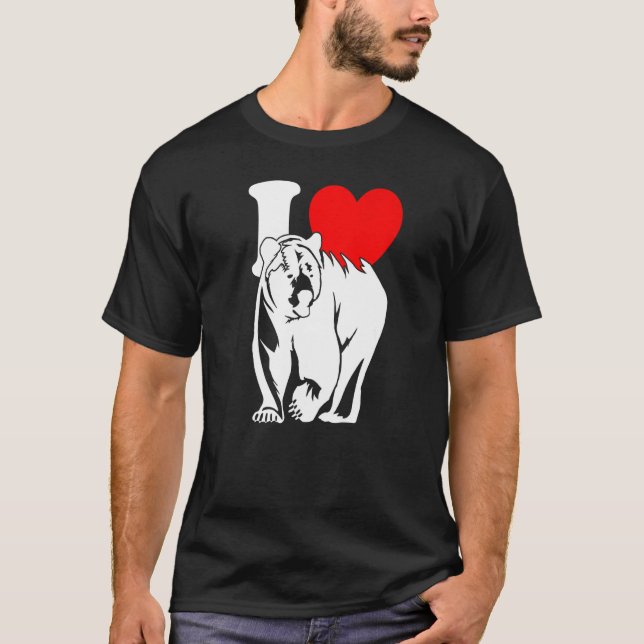 I Heart Bears  Cute I Love Bears Grizzly Bear T-Shirt (Vorderseite)