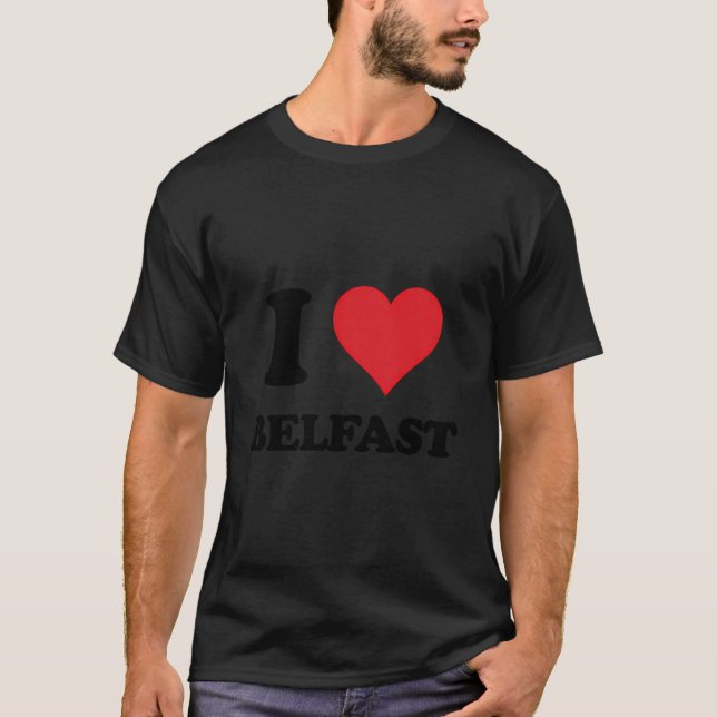 I Heart Belfast Liebe UK T-Shirt (Vorderseite)