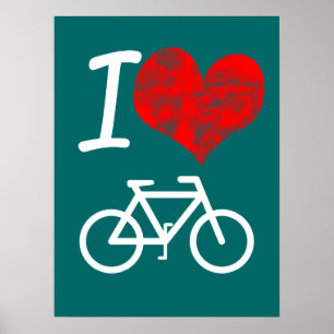 I Heart Bike Poster