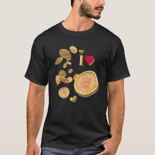 I Heart Bitcoin Trader Miner Crypto Meme Coin Toke T-Shirt