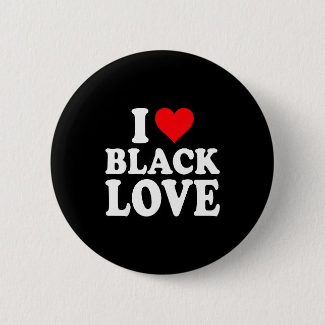 I Heart Black Love Cute Matching Couples African A Button (Vorderseite)