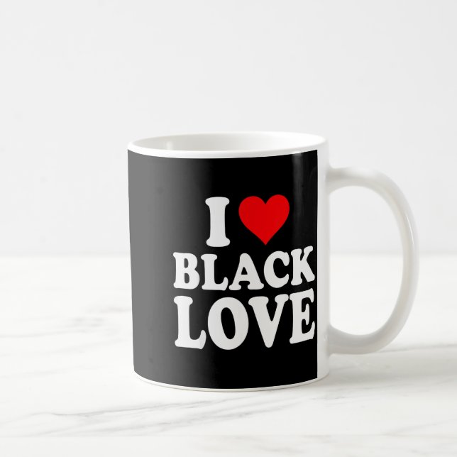 I Heart Black Love Cute Matching Couples African A Kaffeetasse (Rechts)