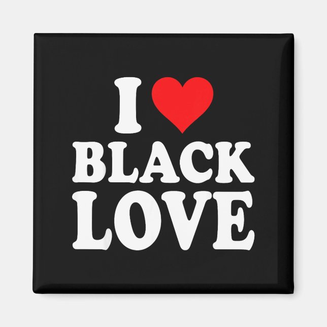 I Heart Black Love Cute Matching Couples African A Magnet (Vorne)
