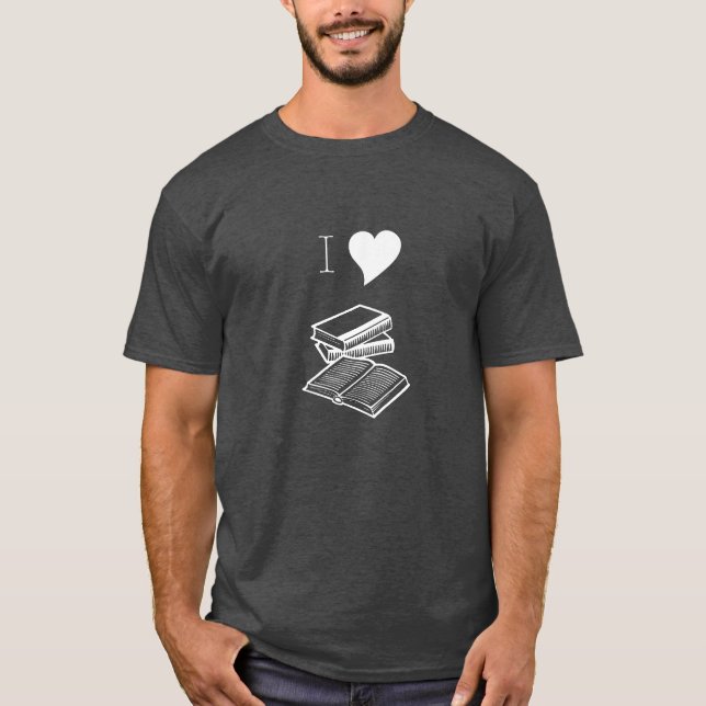 I Heart Books Reader Writer Librarian Gift T - Shi T-Shirt (Vorderseite)