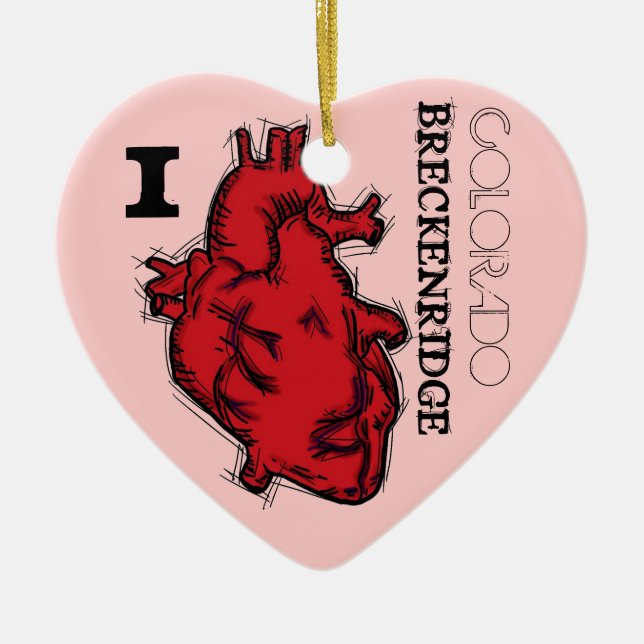 I Heart Breckenridge Colorado Ornament (Vorne)