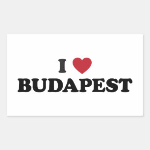 I Heart Budapest Ungarn Rechteckiger Aufkleber