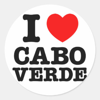 I Heart Cabo Verde Runder Aufkleber