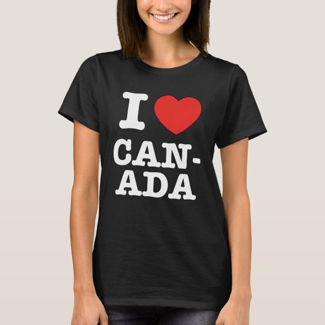 I Heart Canada Canadians Love T-Shirt (Vorderseite)
