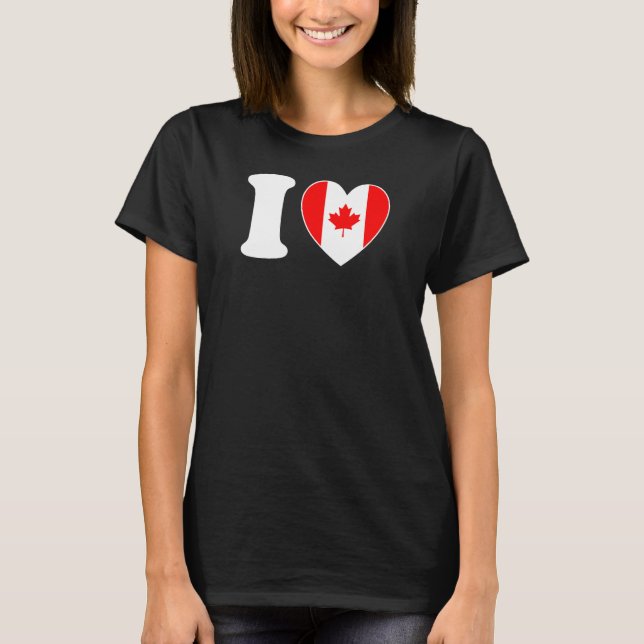 I Heart Canada  Fun Canadian Flag Canada Day T-Shirt (Vorderseite)