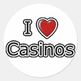 I Heart Casinos Runder Aufkleber