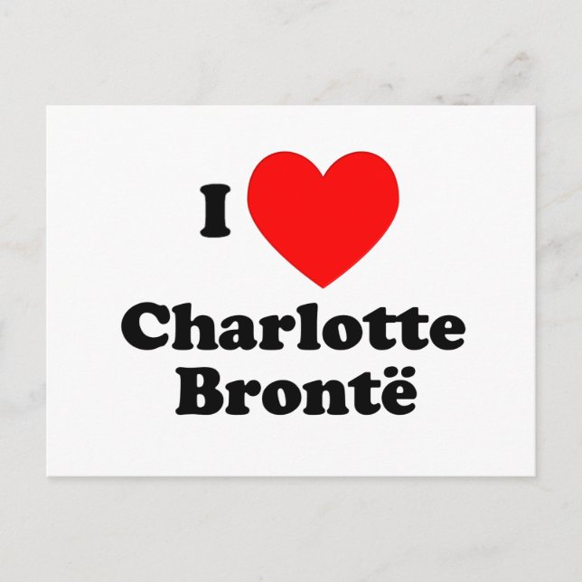 I Heart Charlotte Bronte Postkarte (Vorderseite)