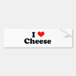 I Heart Cheese Autoaufkleber
