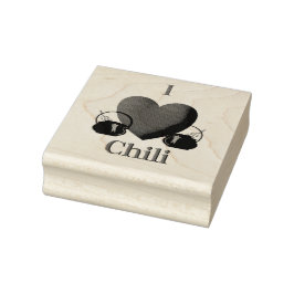 I Heart Chili Gummistempel