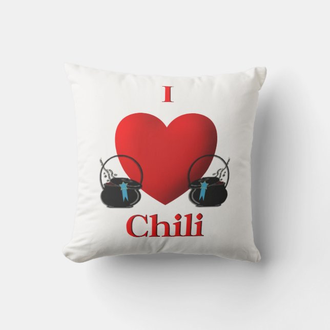 I Heart Chili Kissen Für Draußen (Vorderseite)