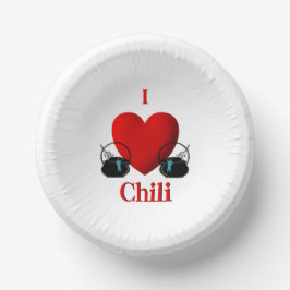 I Heart Chili Pappteller