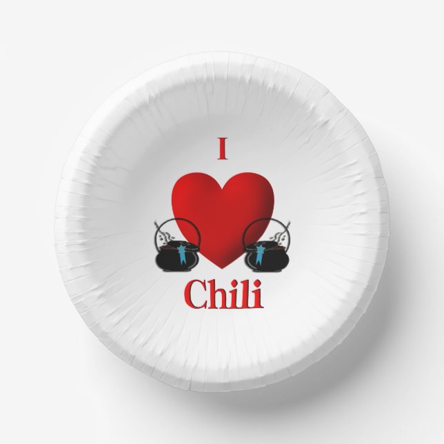 I Heart Chili Pappteller (Vorderseite)