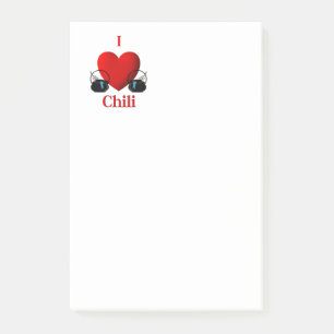 I Heart Chili Post-it Klebezettel