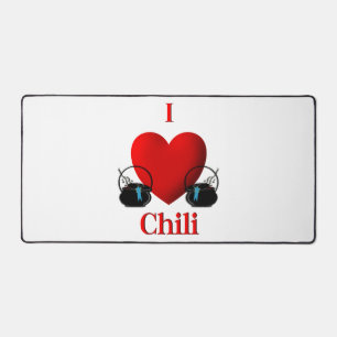 I Heart Chili Schreibtischunterlage