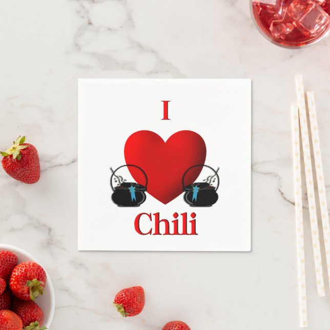 I Heart Chili Serviette (Beispiel)