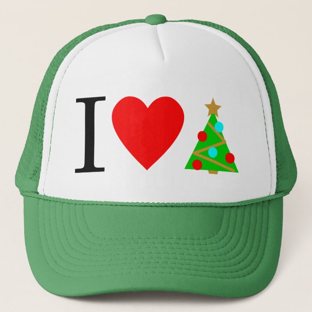 I Heart Christmas Cap Truckerkappe (Vorderseite)