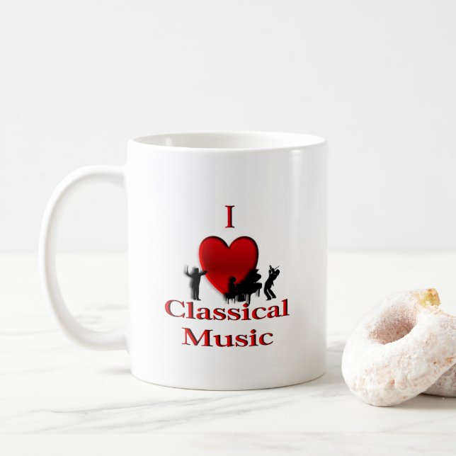 I Heart Classic Music Kaffeetasse (Mit Donut)