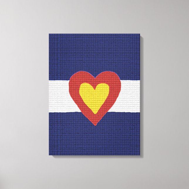 I Heart Colorado Flag Leinwand Mauer (Vorderseite)