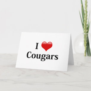 I Heart Cougars Karte