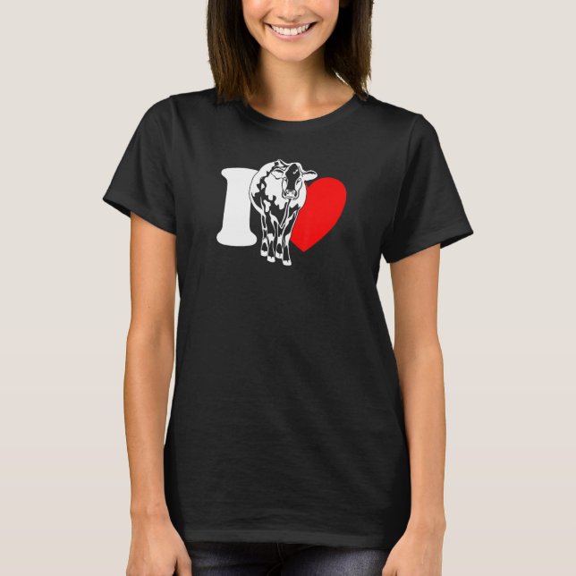 I Heart Cows - Funny Farmer, Cattle Rancher, Cow L T-Shirt (Vorderseite)