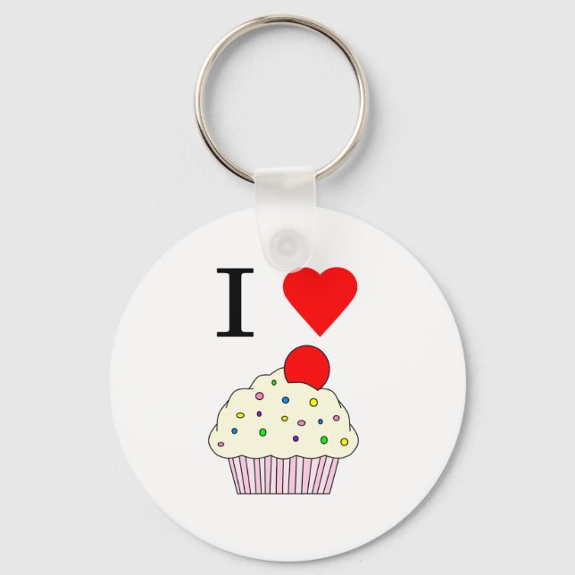 I heart Cupcakes Schlüsselanhänger (Vorderseite)