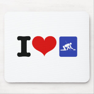 I Heart Curling Mousepad
