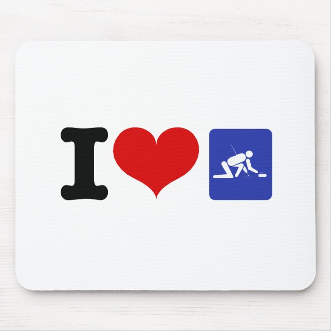 I Heart Curling Mousepad (Vorne)