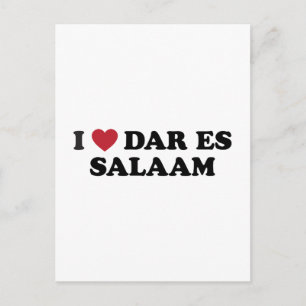 I Heart Dar es Salaam Tansania Postkarte