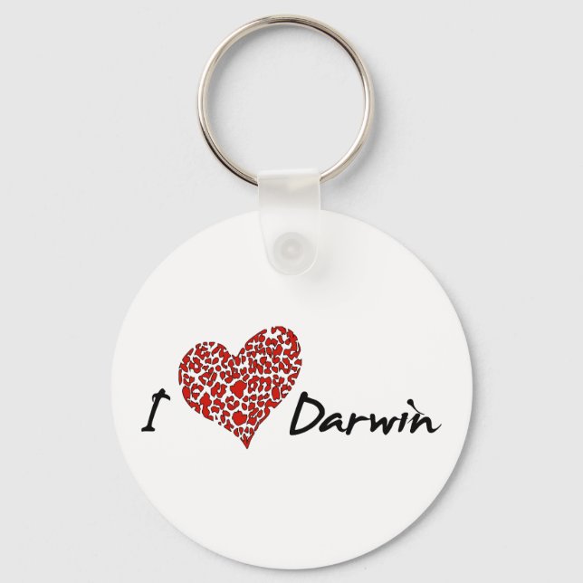 I Heart Darwin Schlüsselanhänger (Vorderseite)