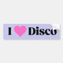 I heart disco Vintage music Liebe Autoaufkleber