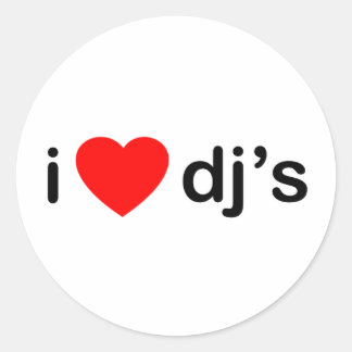 I Heart DJs Runder Aufkleber