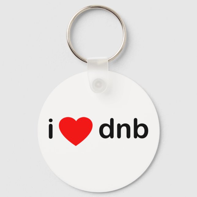 I Heart DNB Schlüsselanhänger (Vorderseite)