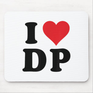 I Heart DP Initials I Liebe D.p. Mousepad