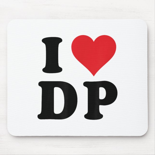 I Heart DP Initials I Liebe D.p. Mousepad (Vorne)
