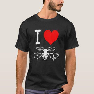 I Heart Drone Quadcopter Remote Kontrolle FVP Oper T-Shirt